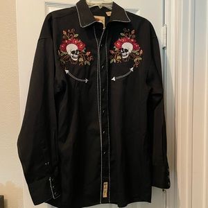 Larry Mahan scull western shirt